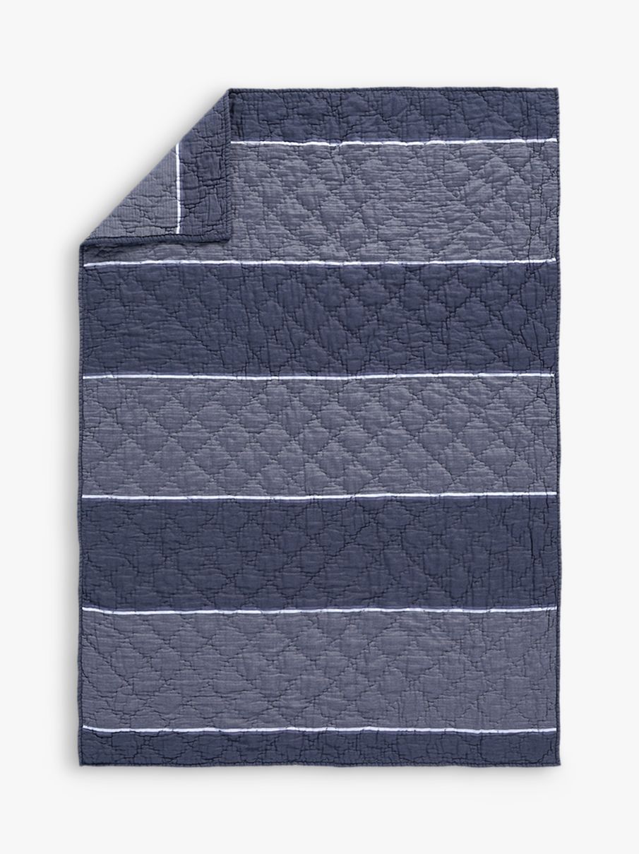 Pottery Barn Kids Easton Sateen Toddler Bed Quilt Navy At John