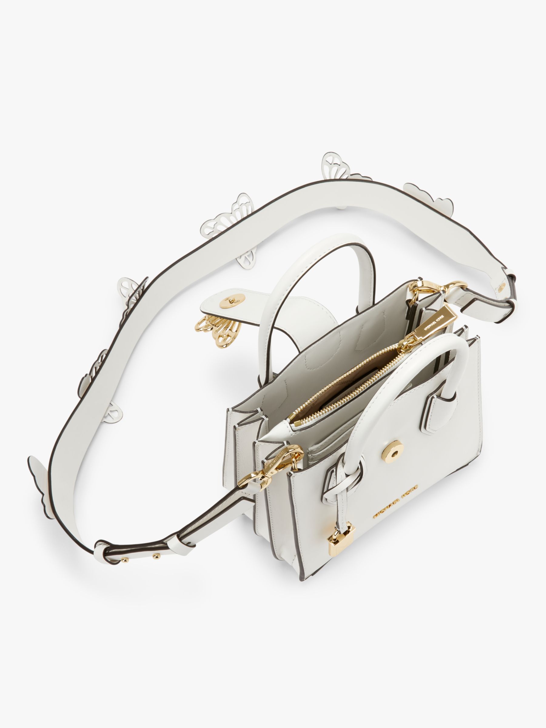 MICHAEL Michael Kors Mercer Mini Accordion Butterfly Leather Grab Bag