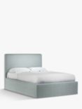 John Lewis Emily Ottoman Storage Upholstered Bed Frame, Double, Soft Touch Chenille Duck Egg