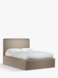 John Lewis Emily Ottoman Storage Upholstered Bed Frame, Double, Soft Touch Chenille Mole