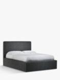 John Lewis Emily Ottoman Storage Upholstered Bed Frame, King Size, Soft Touch Chenille Charcoal