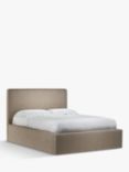 John Lewis Emily Ottoman Storage Upholstered Bed Frame, King Size, Soft Touch Chenille Mole