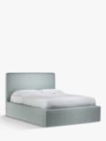 John Lewis Emily Ottoman Storage Upholstered Bed Frame, King Size, Soft Touch Chenille Duck Egg