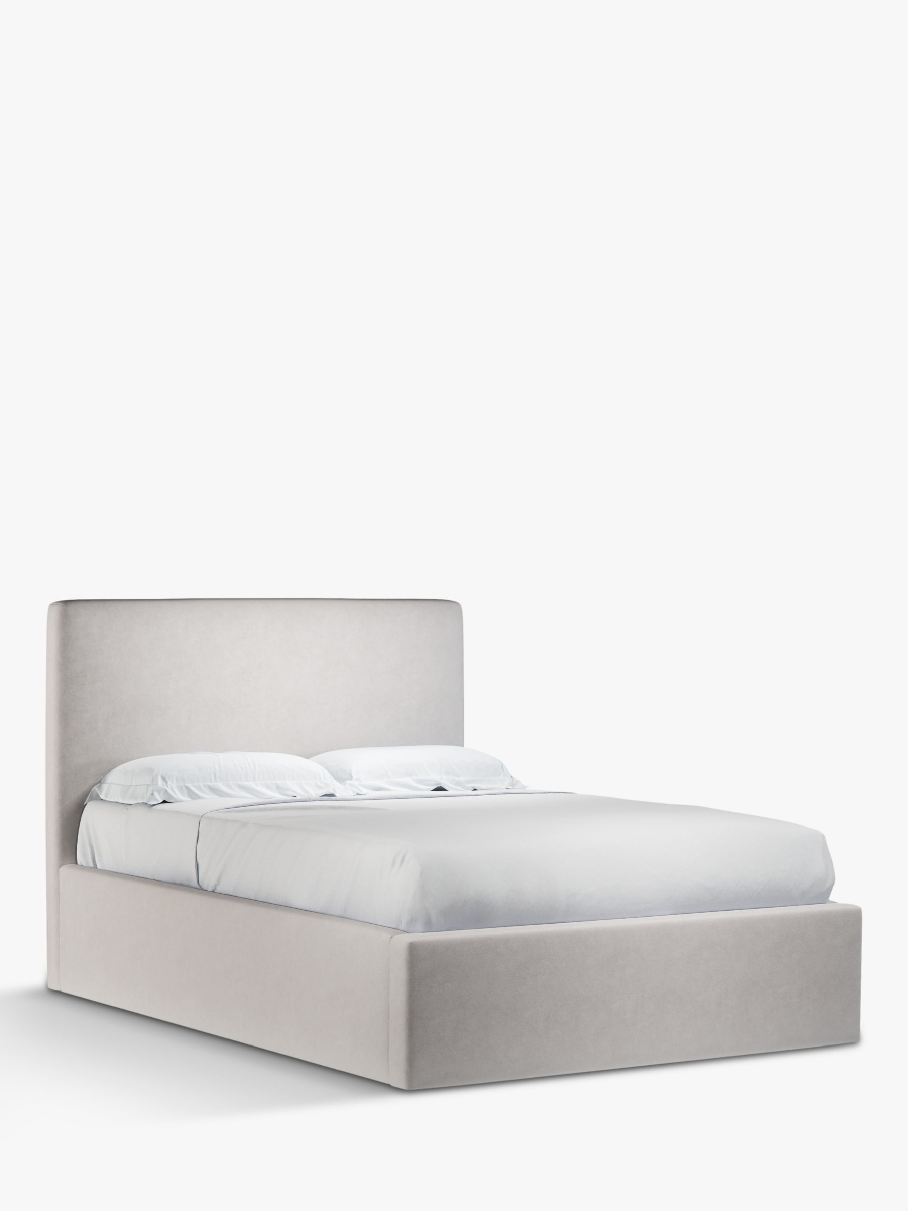 John Lewis & Partners Emily Ottoman Storage Upholstered Bed Frame, Double, Aquaclean Harriet Smoke