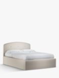 John Lewis Grace Ottoman Storage Upholstered Bed Frame, King Size, Cotton Effect Beige