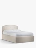 John Lewis Grace Ottoman Storage Upholstered Bed Frame, Double, Cotton Effect Beige