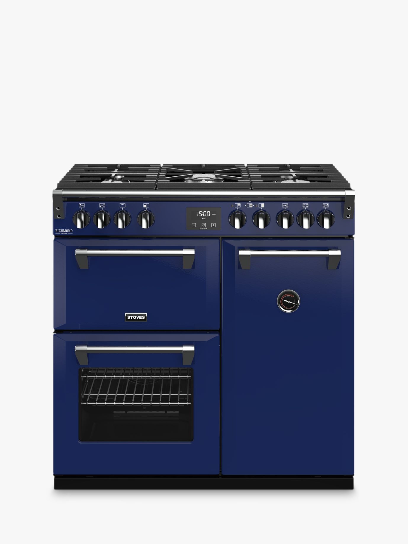 Stoves Richmond Deluxe S900G Gas Range Cooker with Zeus Bluetooth Connected Timer, Midnight Gaze