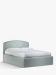 John Lewis Grace Ottoman Storage Upholstered Bed Frame, King Size, Soft Touch Chenille Duck Egg