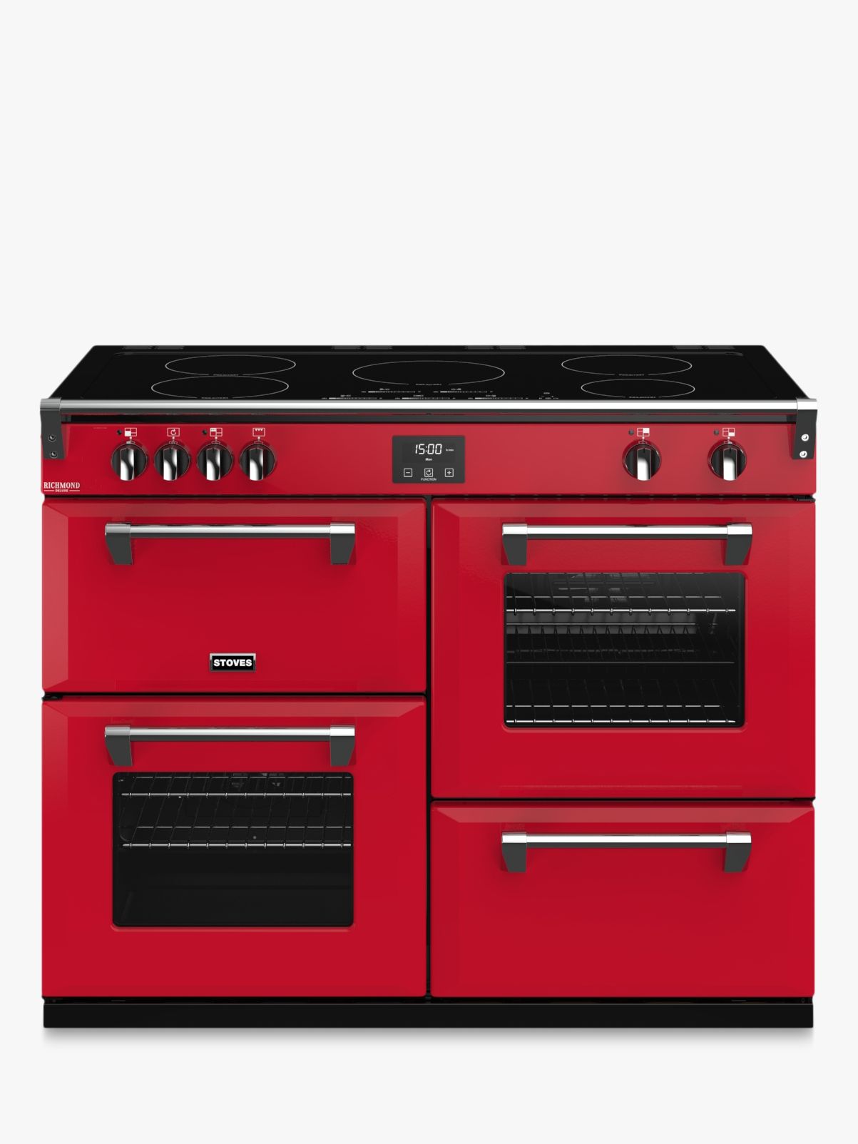 Stoves Richmond Deluxe S1100Ei Induction Range Cooker with Zeus Bluetooth Connected Timer, Hot Jalapeno