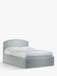 John Lewis Grace Ottoman Storage Upholstered Bed Frame, Double, Soft Touch Chenille Duck Egg