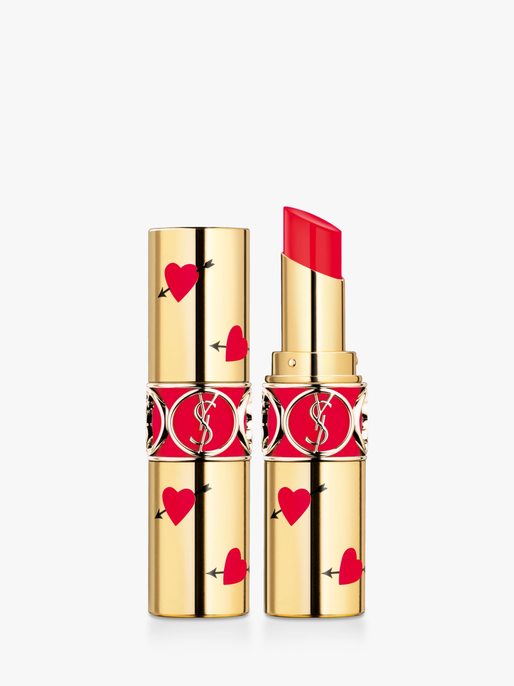 Yves Saint Laurent Rouge Volupté Shine Lipstick, 45 Rouge Tuxedo at John  Lewis & Partners