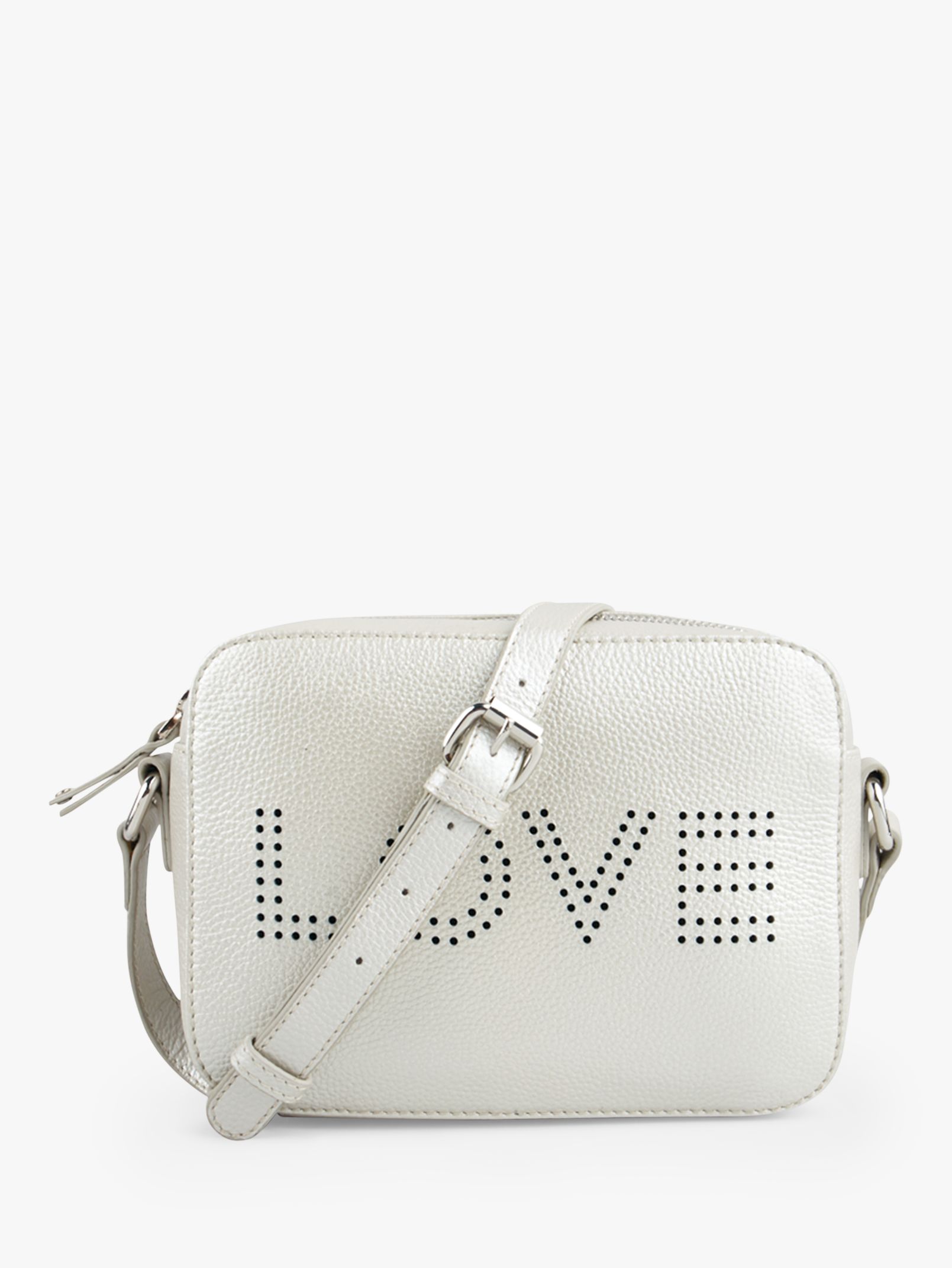 silver over the shoulder bag