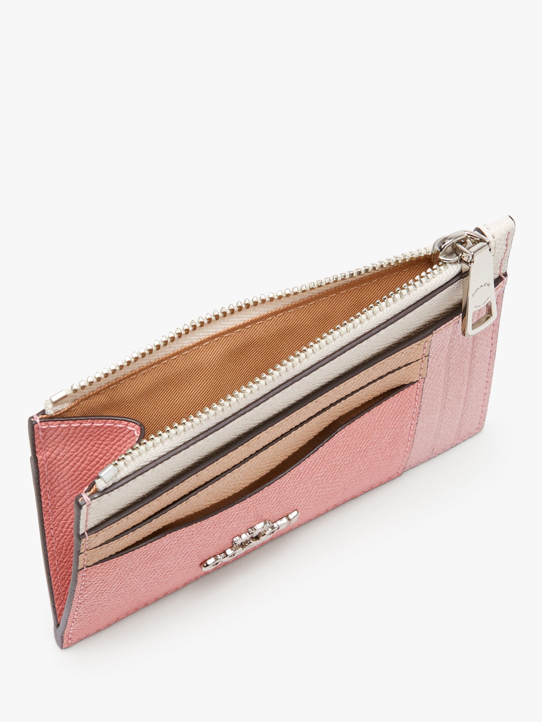 Coach Laminated Leather Large Card Case at John Lewis & Partners