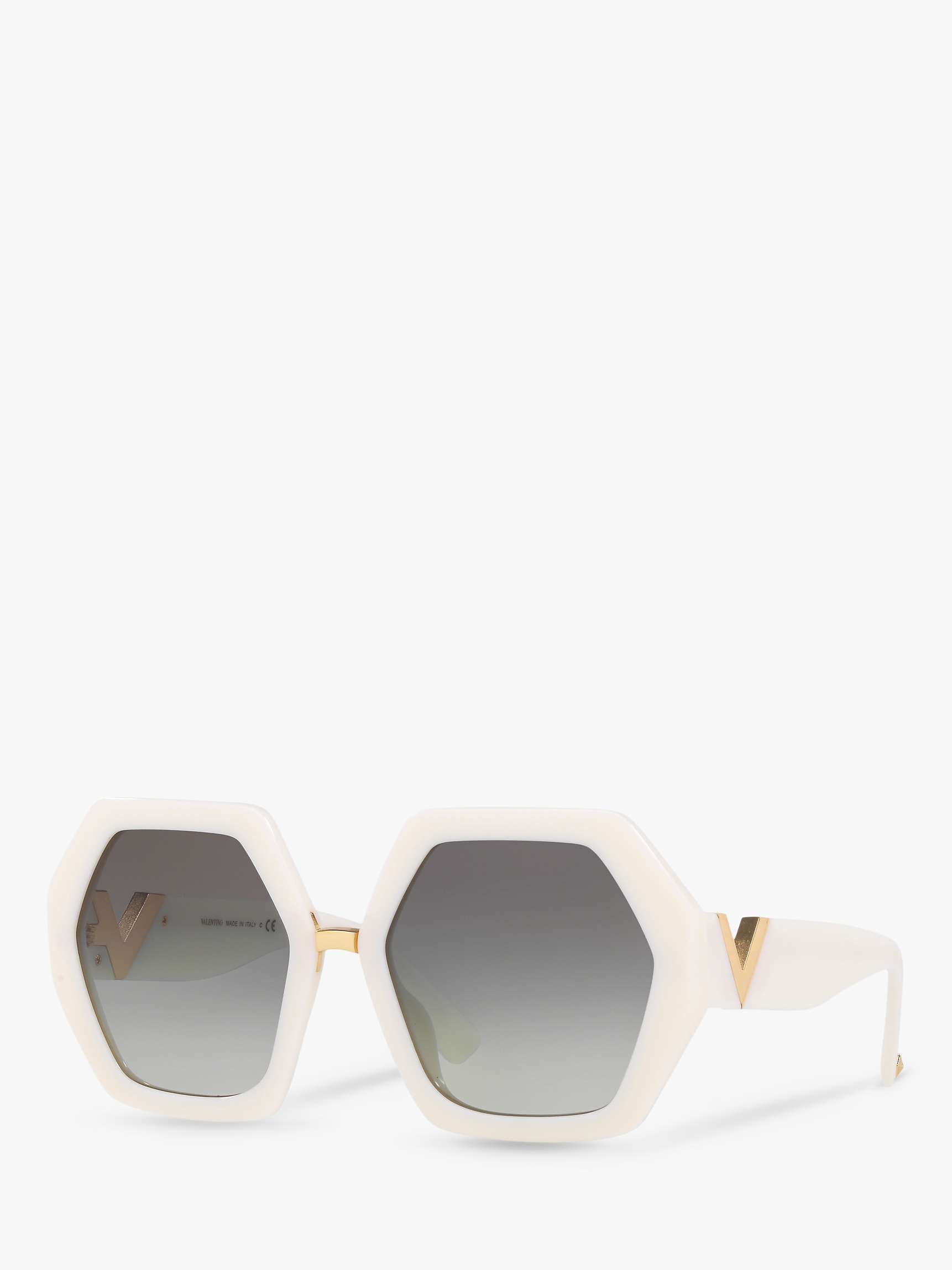 Buy Valentino VA4053 Women's Hexagonal Statement Sunglasses Online at johnlewis.com