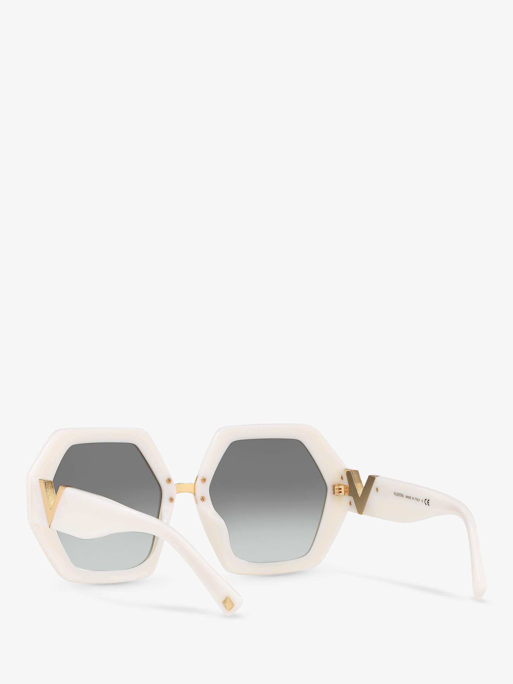Buy Valentino VA4053 Women's Hexagonal Statement Sunglasses Online at johnlewis.com