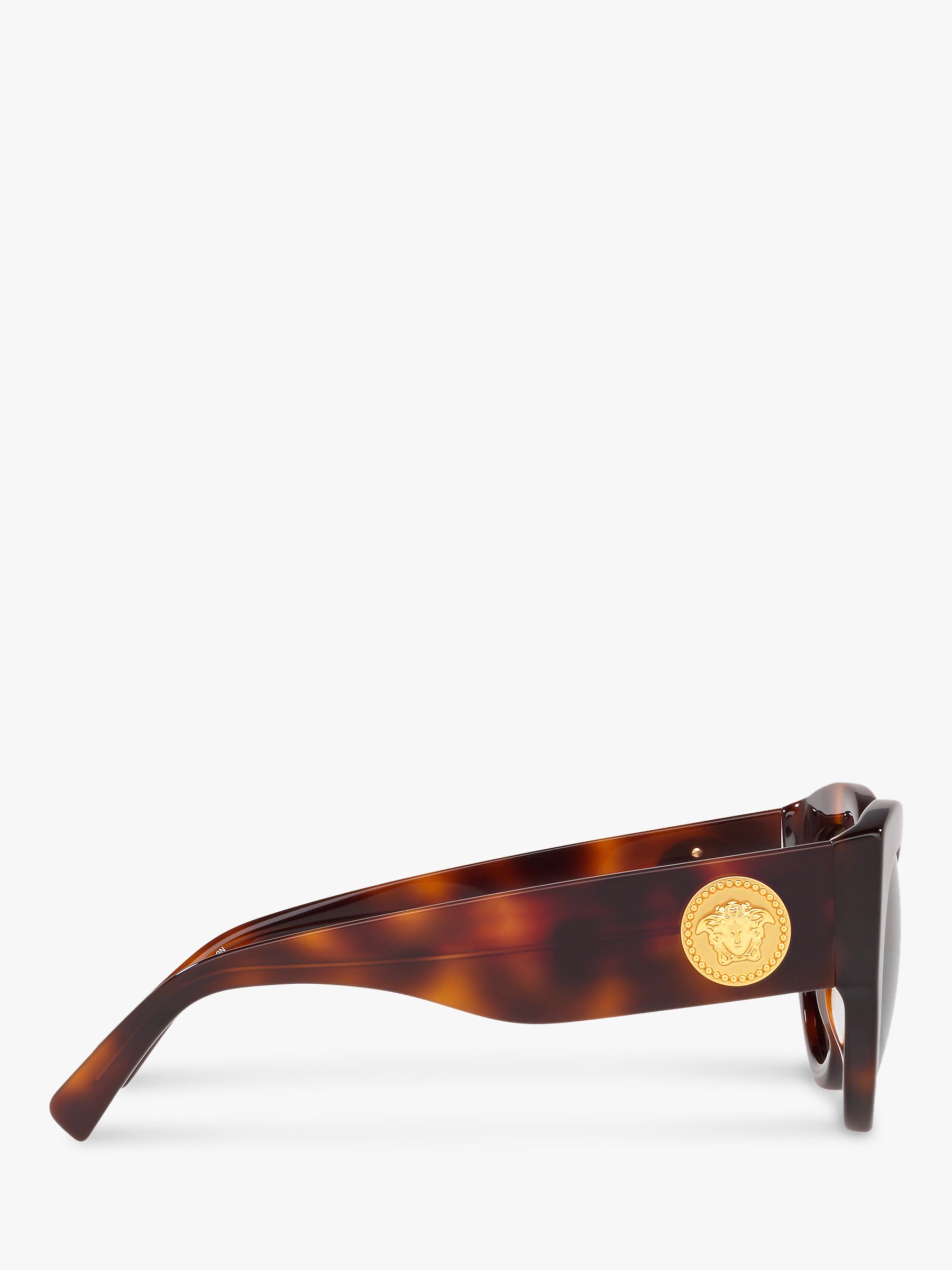 Versace VE4353 Women's Cat's Eye Sunglasses, Havana/Brown at John Lewis ...