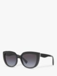 Polo Ralph Lauren RA5254 Women's Butterfly Sunglasses, Black/Gradient Grey