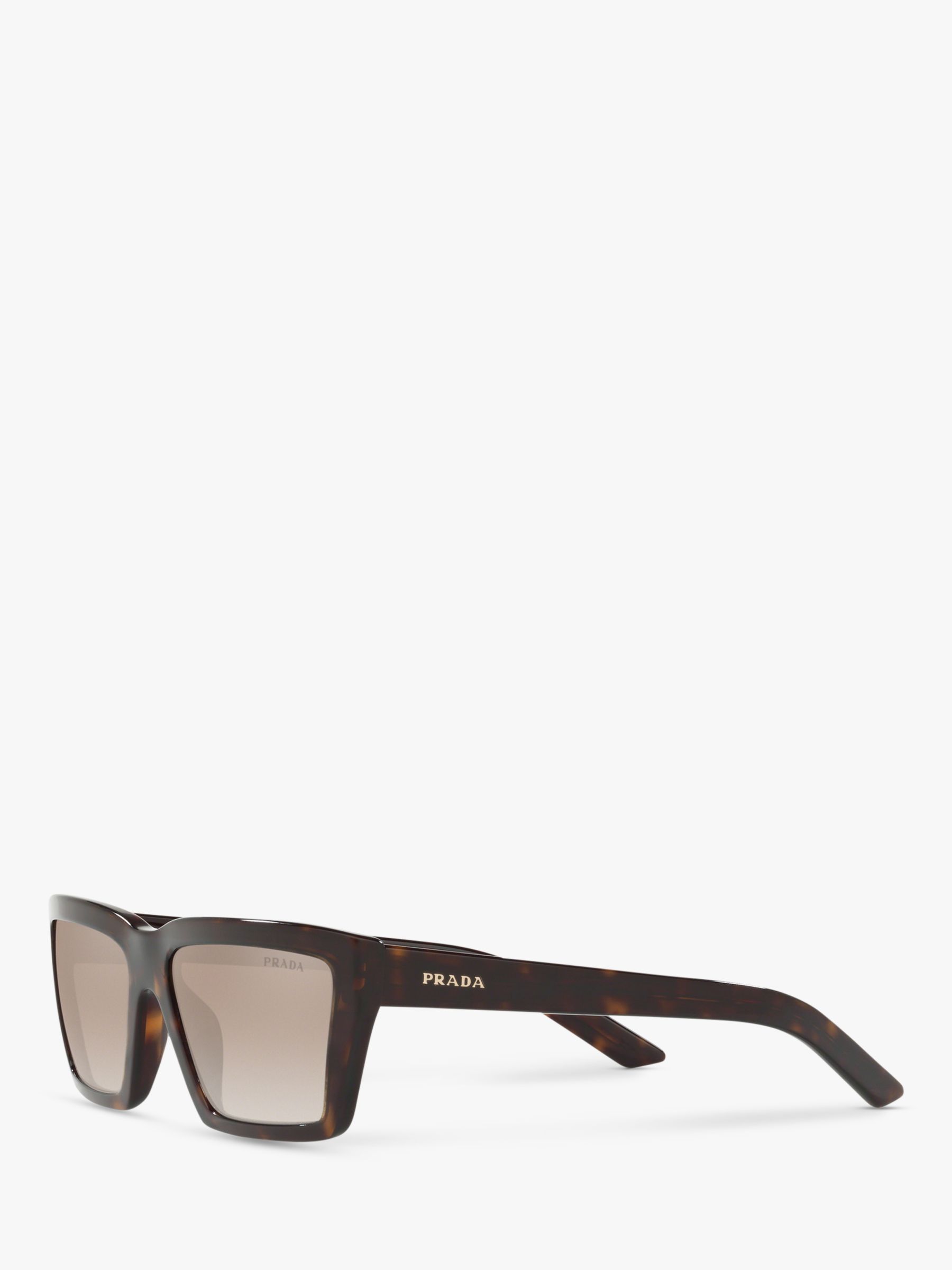 Prada PR 04VS Women's Rectangular Sunglasses, Tortoise/Grey