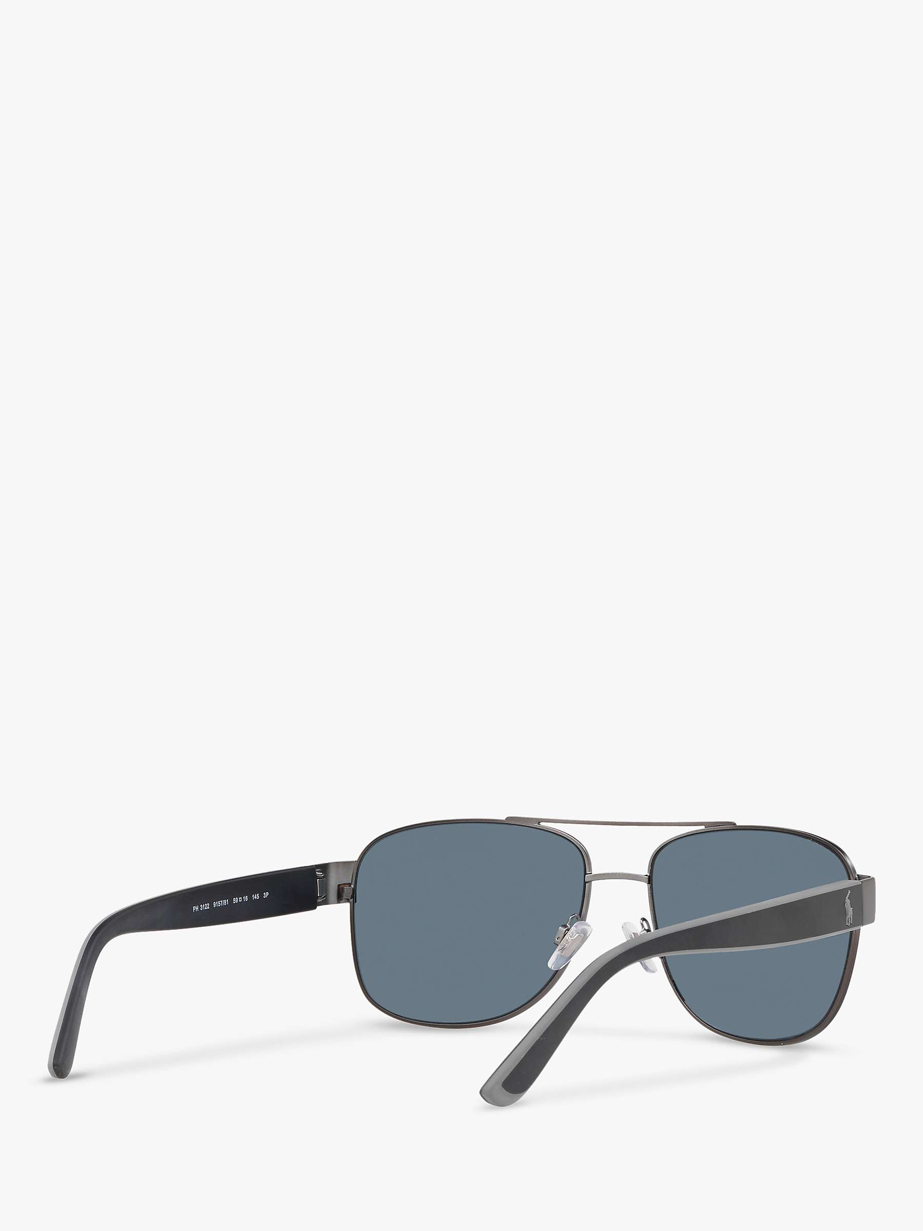 Ralph Lauren PH3122 Men's Polarised Pilot Sunglasses, Matte Dark ...