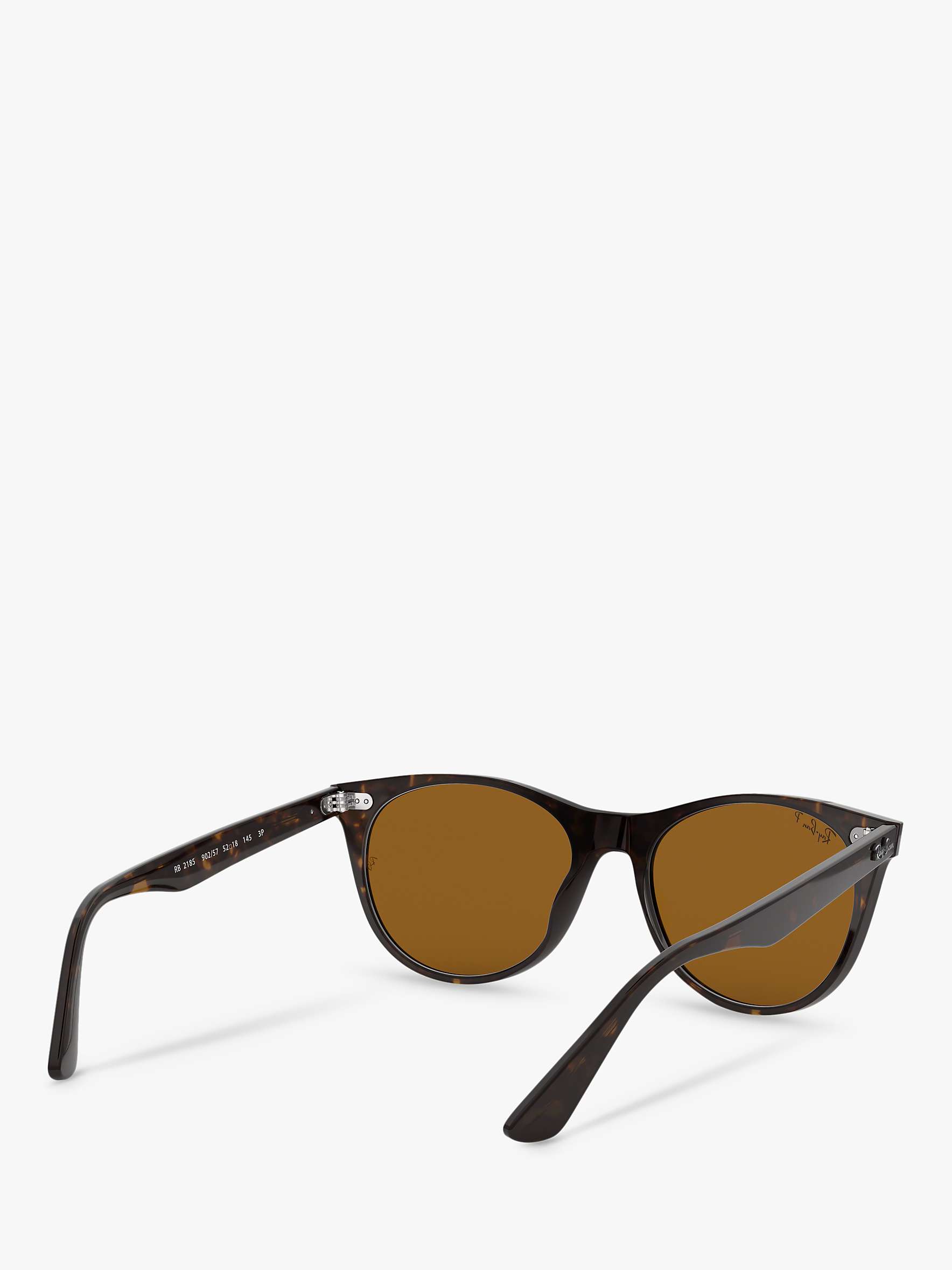 Buy Ray-Ban RB2185 Women's Wayfarer II Evolve Polarised Sunglasses, Tortoise/Brown Online at johnlewis.com