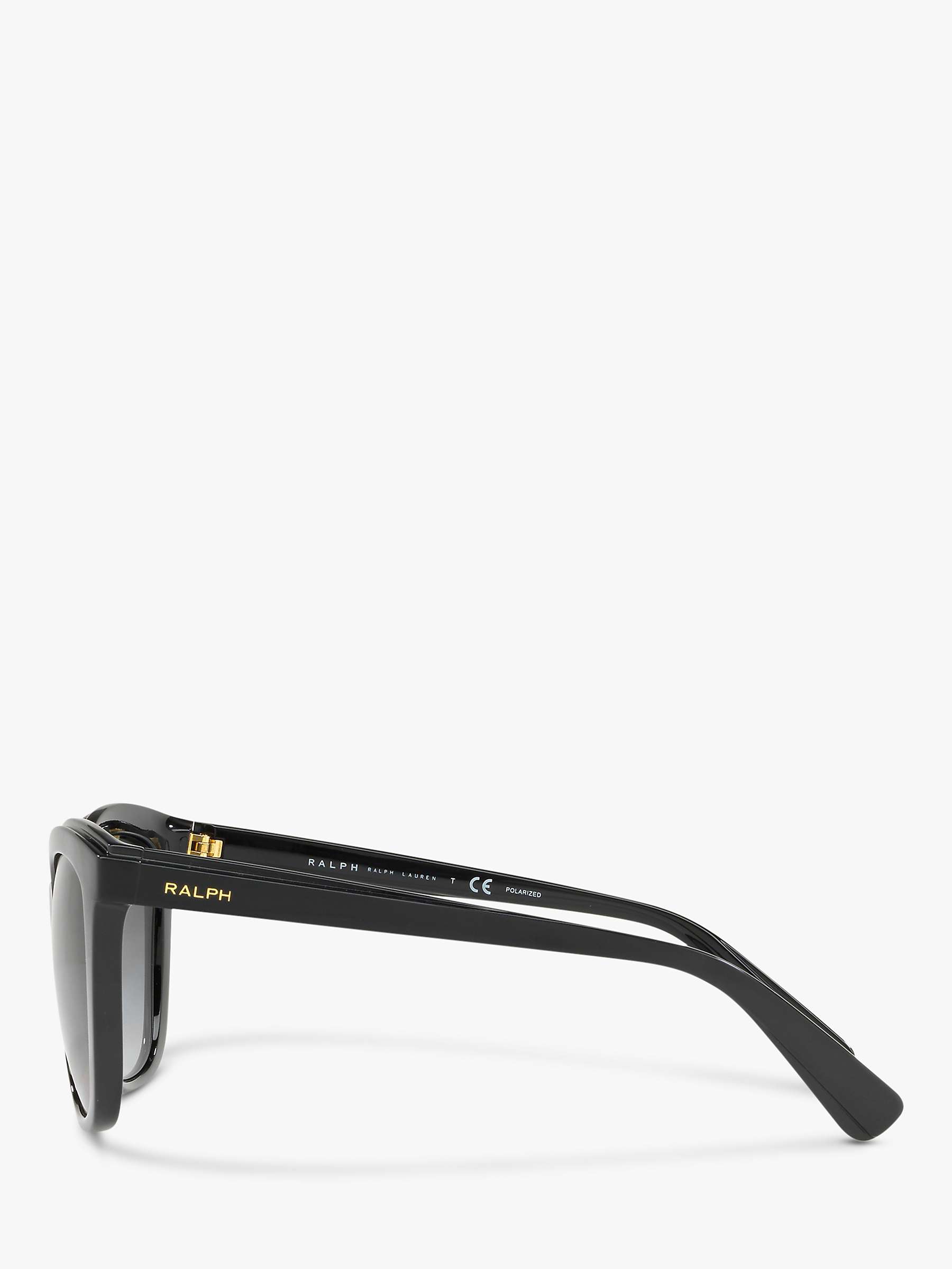 Buy Ralph RA5252 Women's Polarised Square Sunglasses, Black Online at johnlewis.com