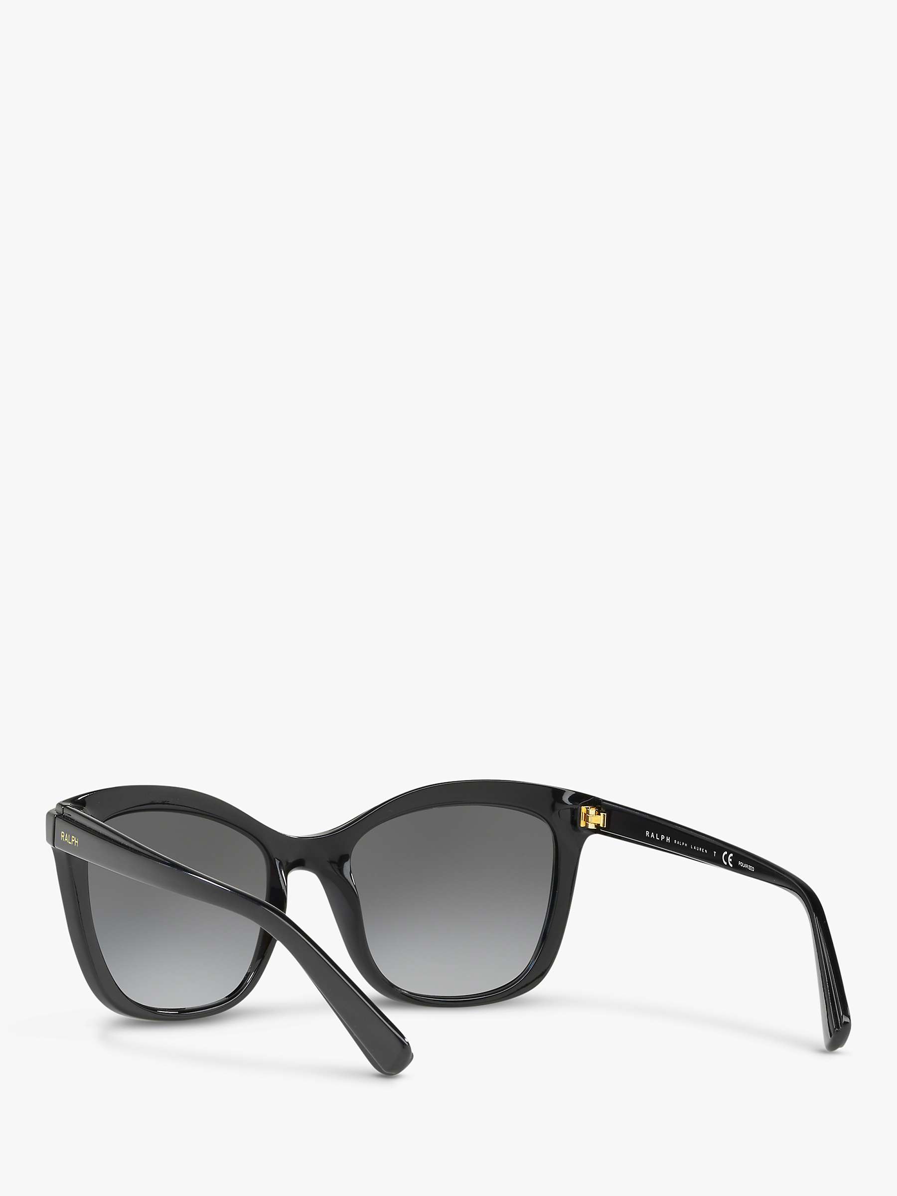 Buy Ralph RA5252 Women's Polarised Square Sunglasses, Black Online at johnlewis.com