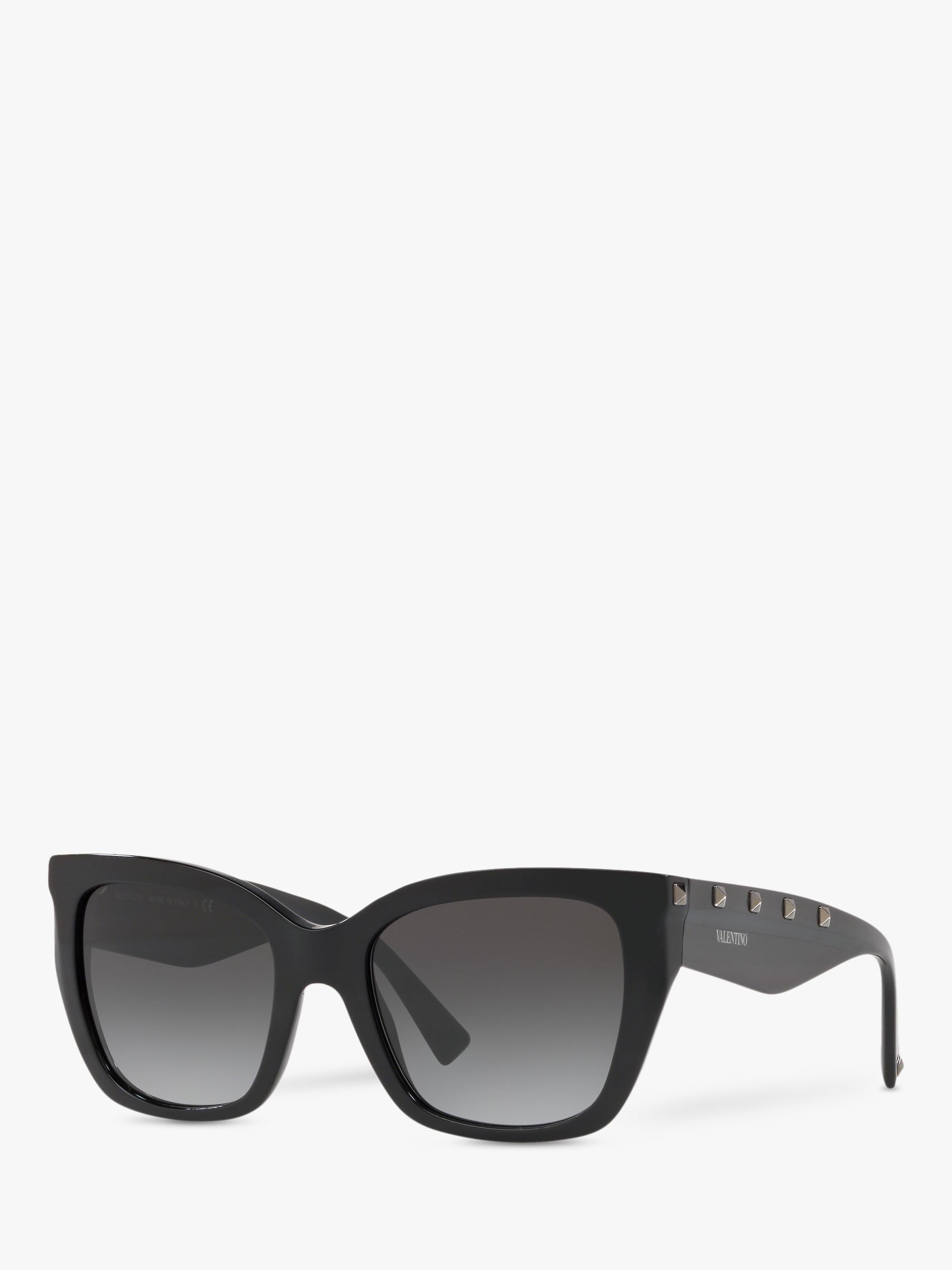 Valentino VA4048 Women's Studded Cat's Eye Sunglasses, Black/Black Gradient