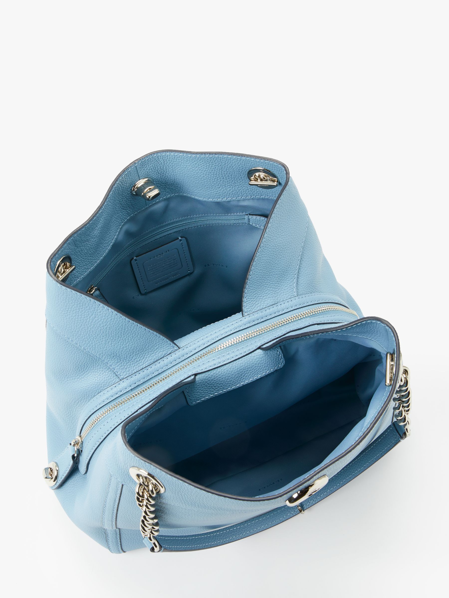 coach edie denim shoulder bag