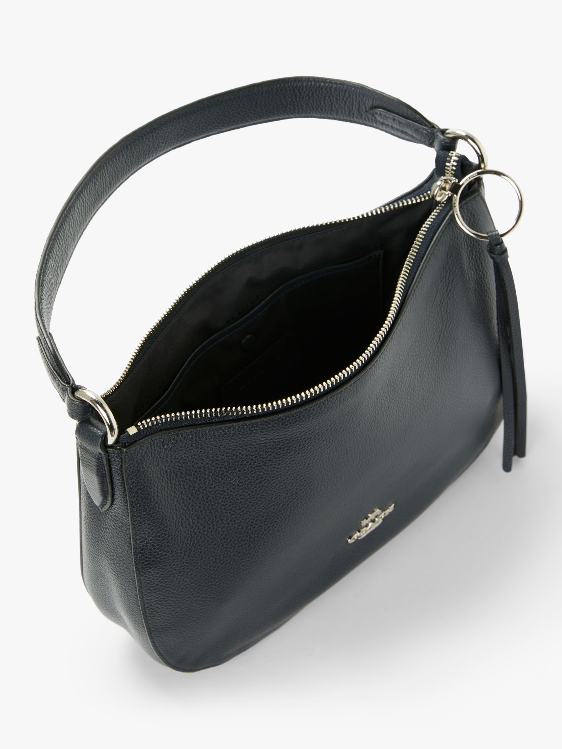 Coach Sutton Leather Cross Body Bag, Navy at John Lewis & Partners