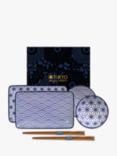 Tokyo Design Studio Sushi Gift Set, Set of 6, Blue/White