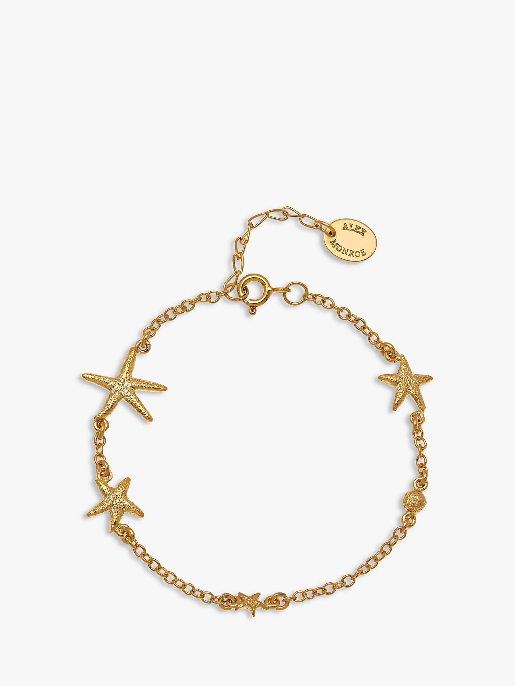 Buy Alex Monroe Starfish Chain Bracelet, Gold Online at johnlewis.com