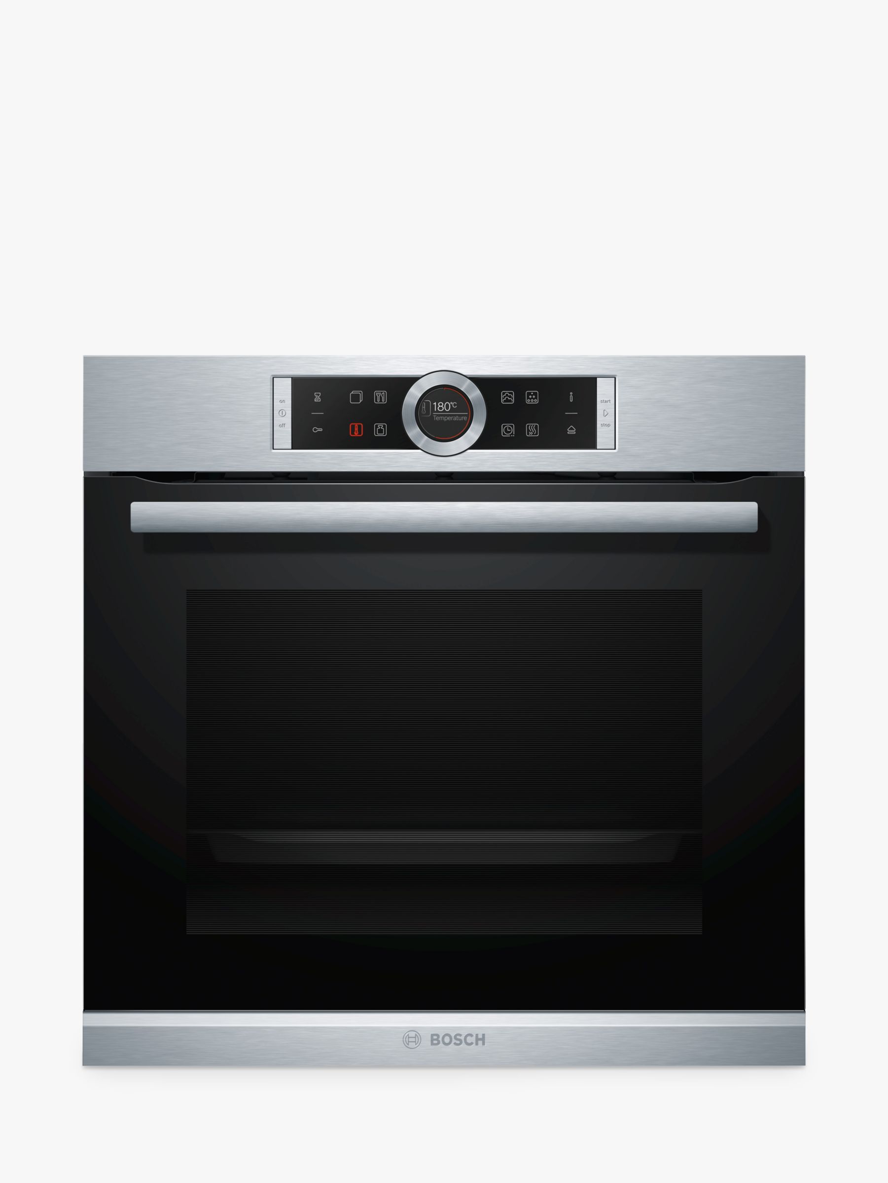 Bosch HRG635BS1B Built-In Single Electric Oven with Added Steam, A+ Energy Rating, Black