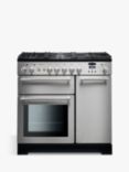 Rangemaster Longstock 90cm Dual Fuel Range Cooker, Stainless Steel