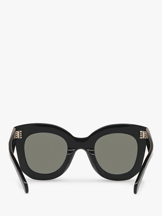 Celine CL4005IN Women's Rectangular Sunglasses, Black/Green