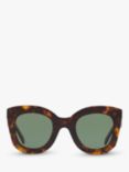 Celine CL4005IN Women's Square Sunglasses, Brown/Green