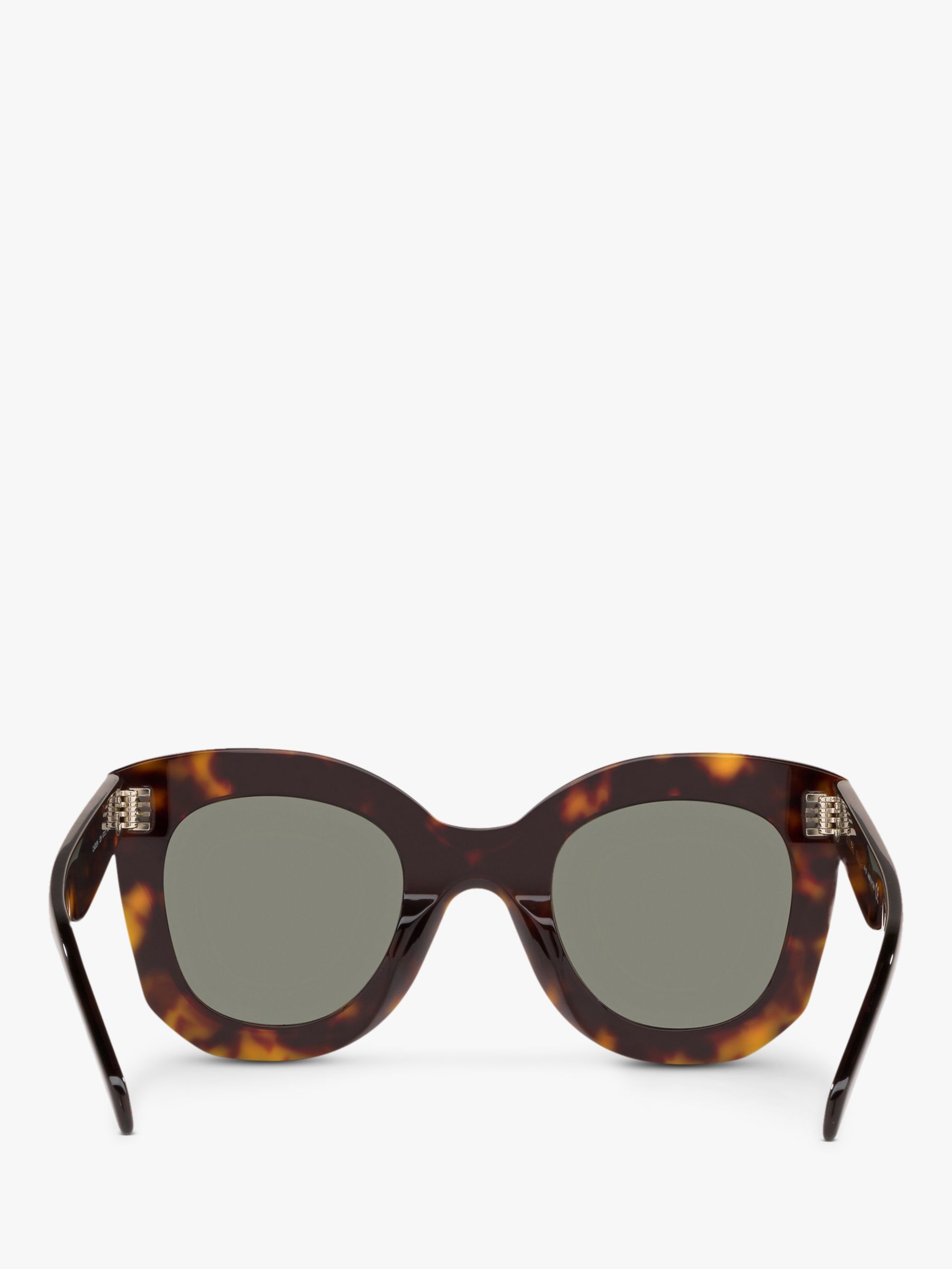 Celine CL4005IN Women's Rectangular Sunglasses, Brown/Green at John ...