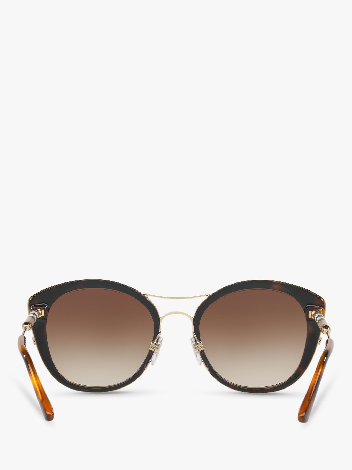 Burberry BE4251Q Women's Round Sunglasses, Dark Havana/Brown Gradient at  John Lewis & Partners