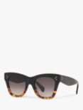 Celine CL4004IN Women's Cat's Eye Sunglasses, Brown/Grey