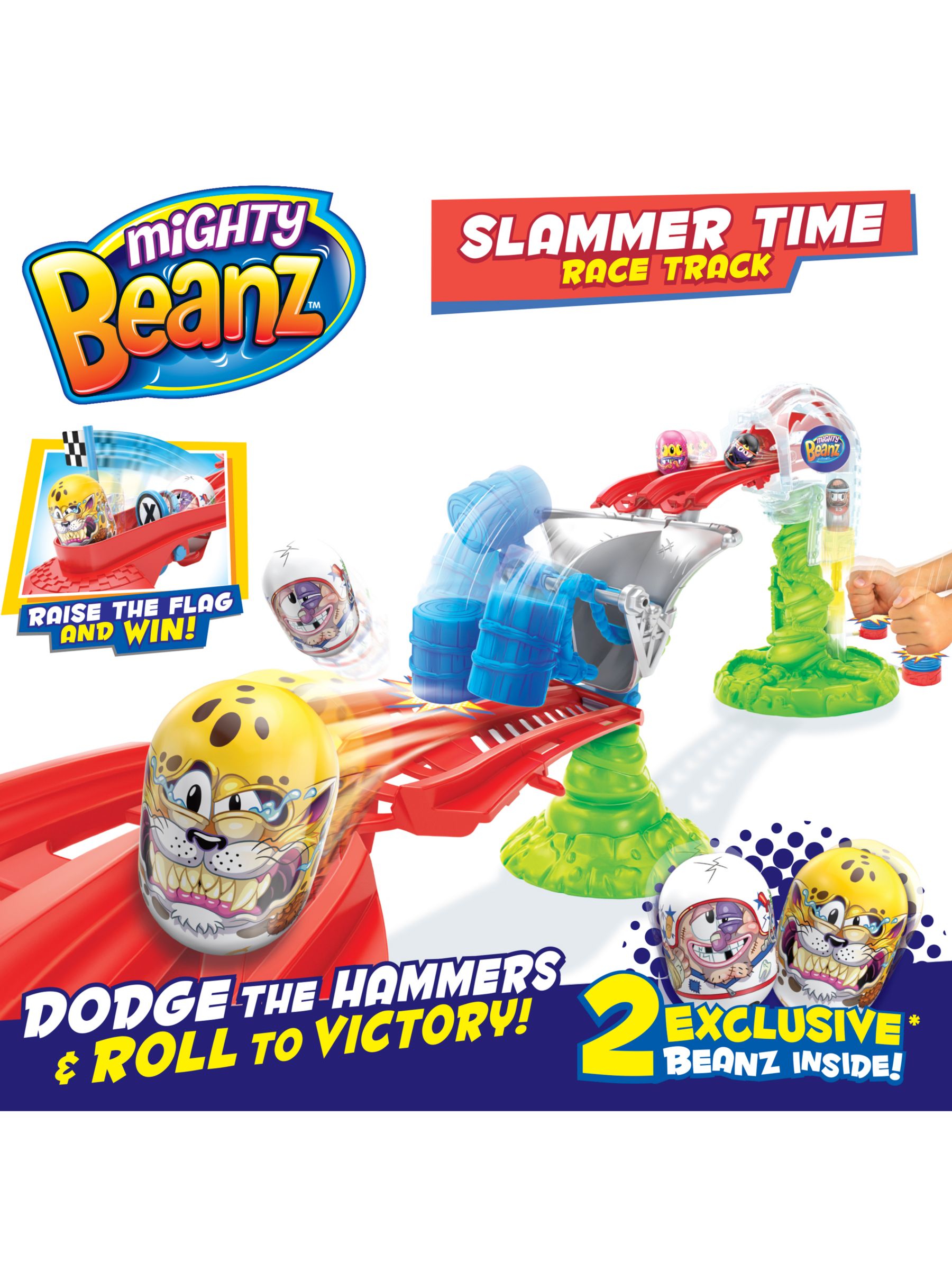 66504 Mighty Beanz Slammer Time Race Track Multi 