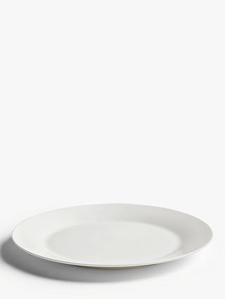 John Lewis & Partners Rim Bone China Dinner Plate, 28cm, White
