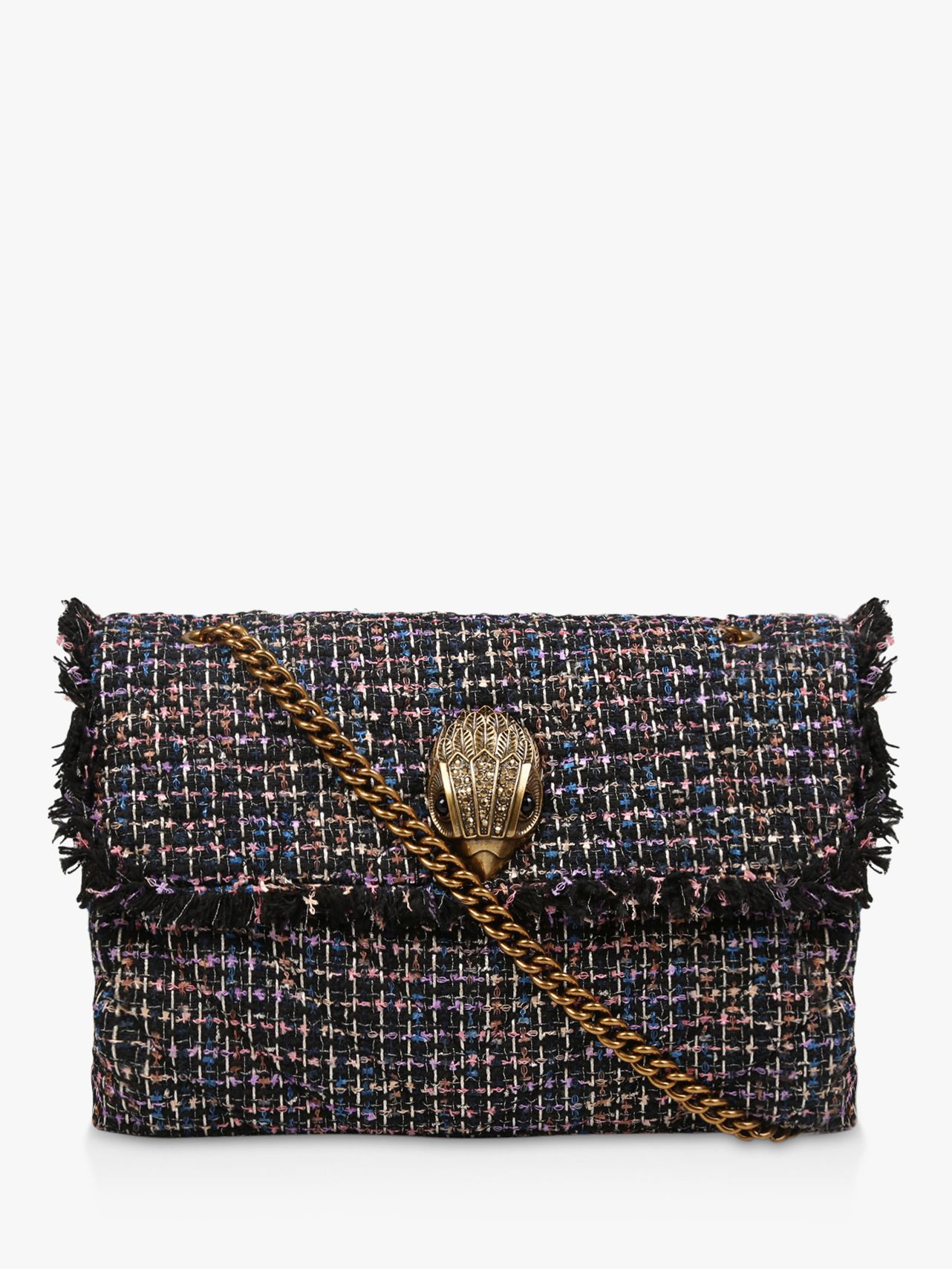 Kurt Geiger London Kensington Fabric Cross Body Bag, Blue/Multi