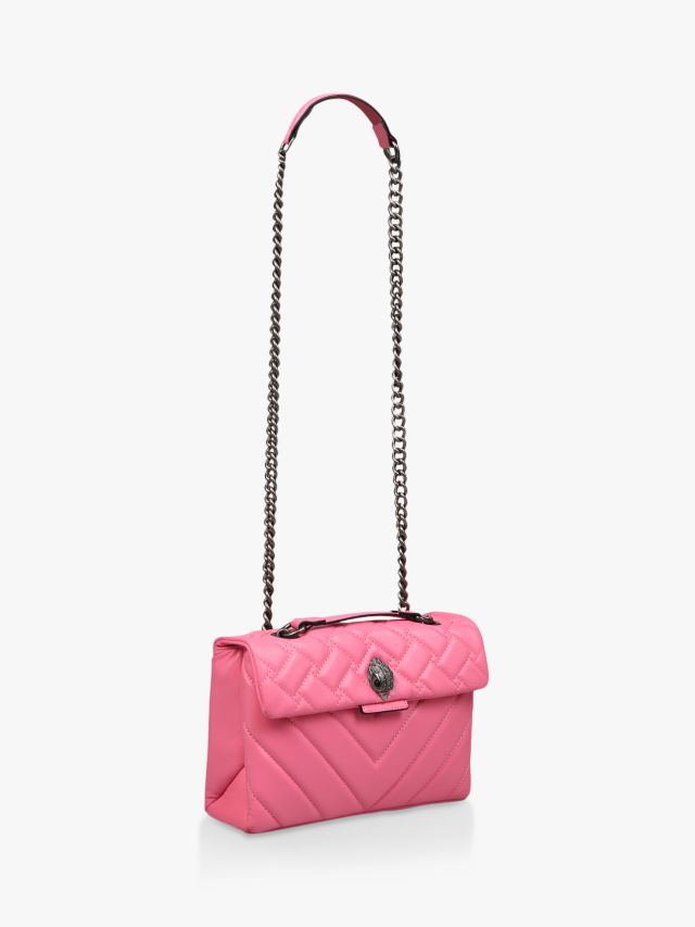 Kurt Geiger London Kensington Leather Shoulder Bag, Pink