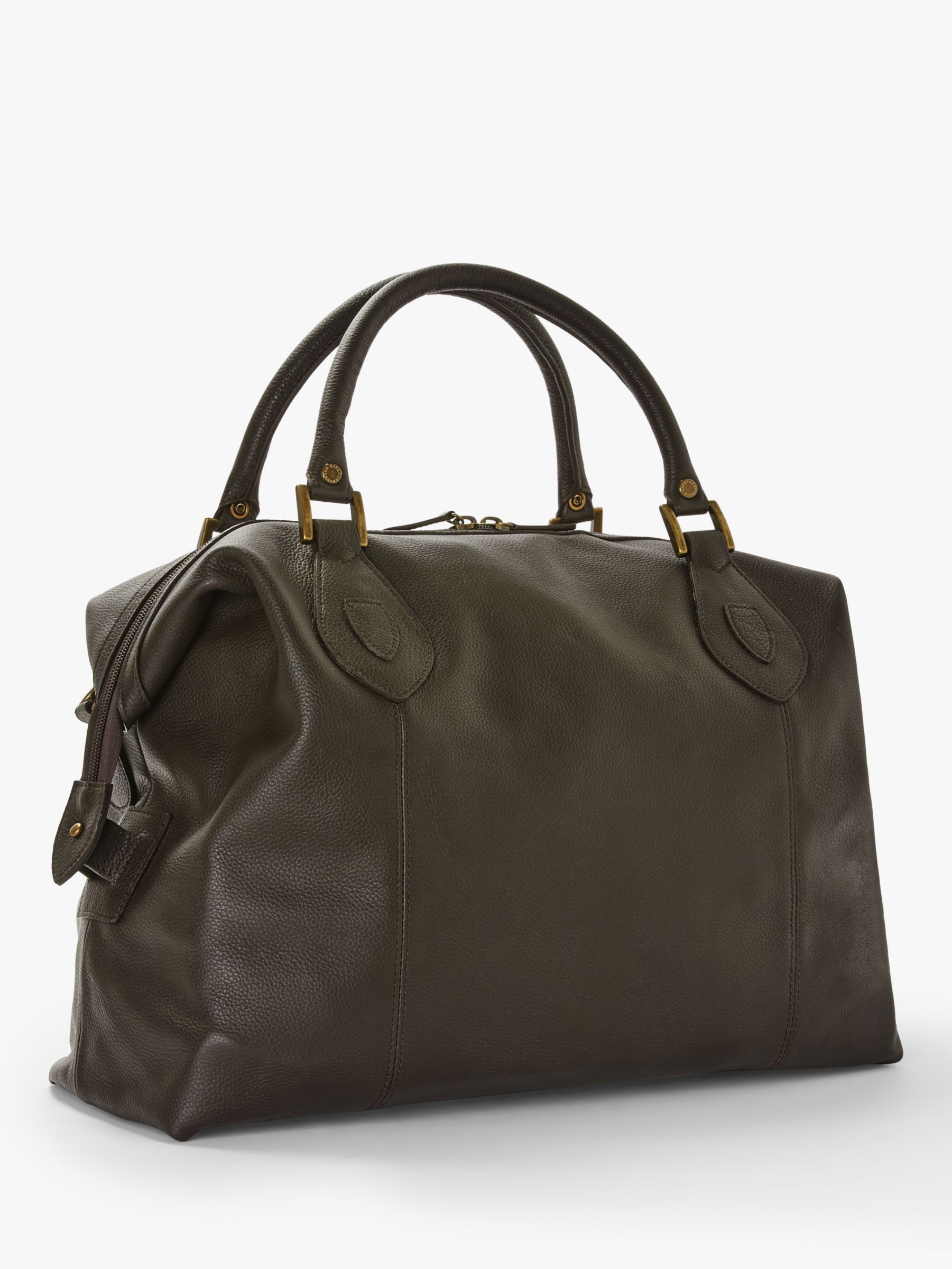 barbour leather weekend bag