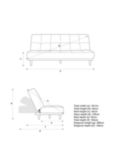 John Lewis Linear Medium 2 Seater Sofa Bed, Light Leg