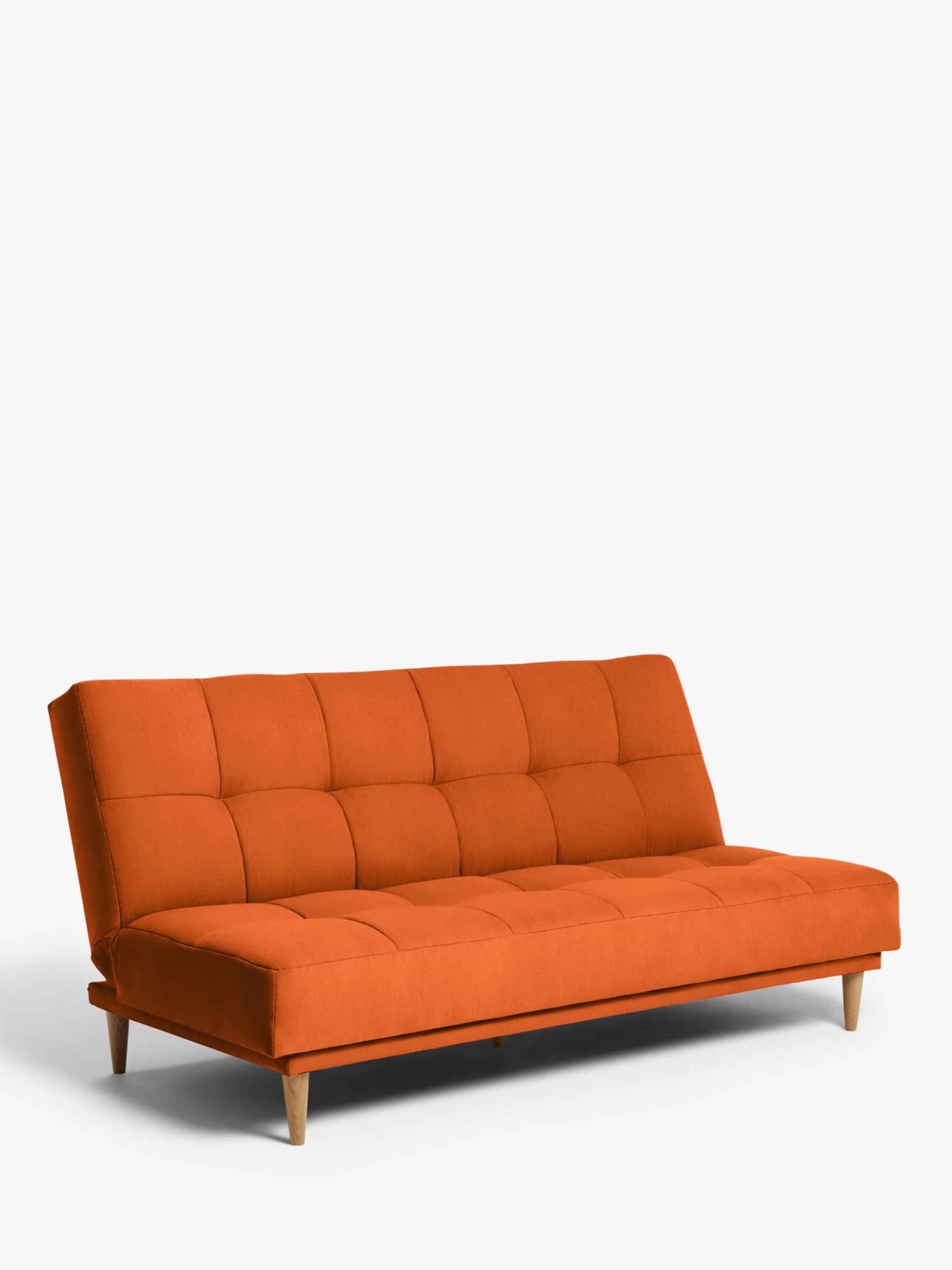 John Lewis Partners Linear Medium 2 Seater Sofa Bed Light Leg Topaz Burnt Orange At John Lewis Partners