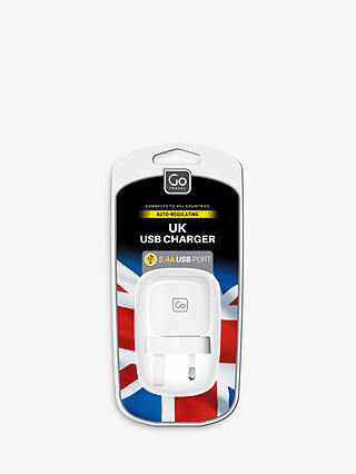 Go Travel USB to UK Travel Adaptor