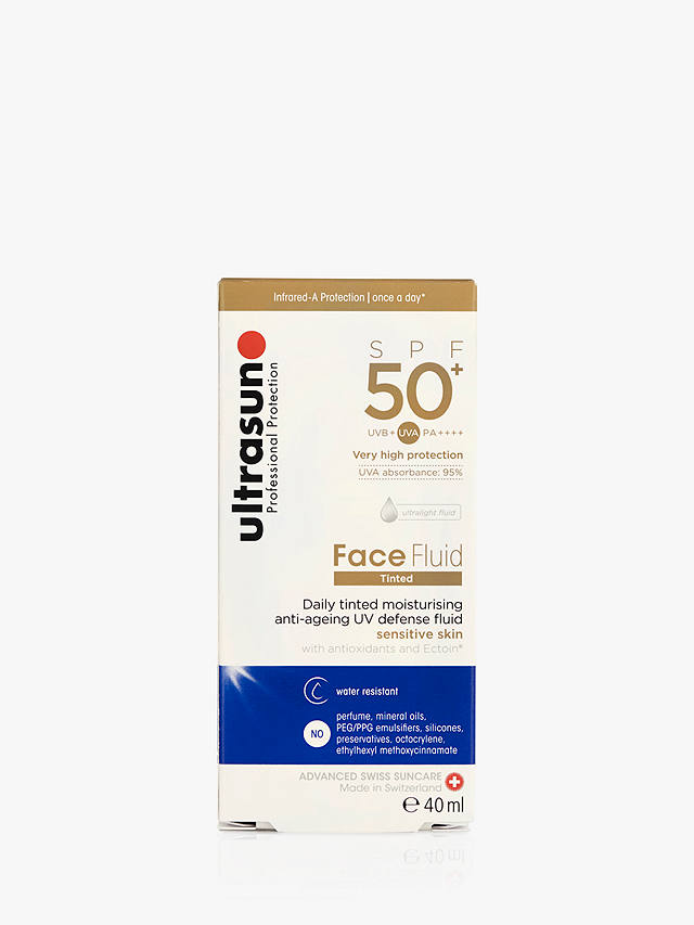 Ultrasun Face Fluid Tinted Moisturiser SPF 50+, Sensitive Skin, Tinted Honey 3