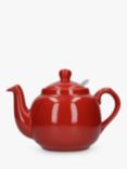 London Pottery Farmhouse Stoneware Filter 4 Cup Teapot, 1.2L, Red