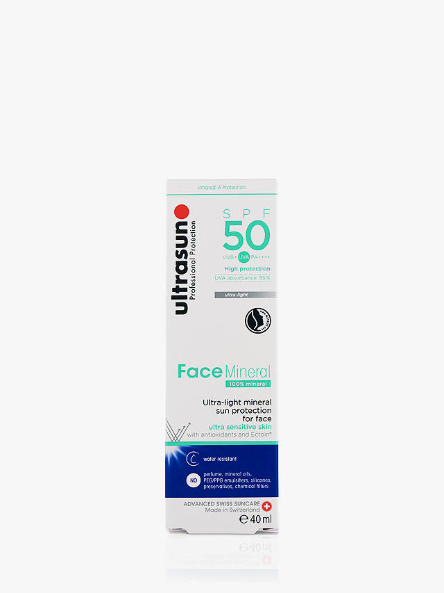 Ultrasun Face Mineral Sun Cream SPF 50, Ultra Sensitive Skin, 40ml 3