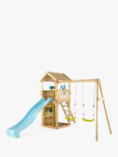 Plum lookout tower wooden climbing frame store with swings